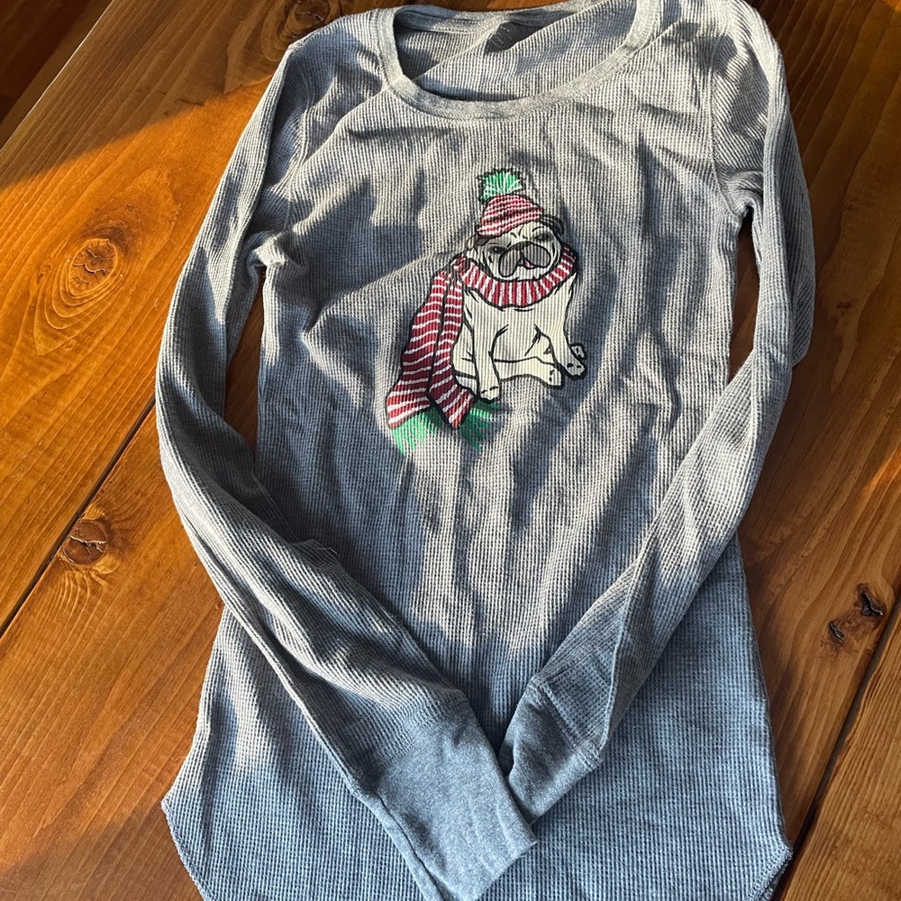 Old Navy size small holiday pug shirt